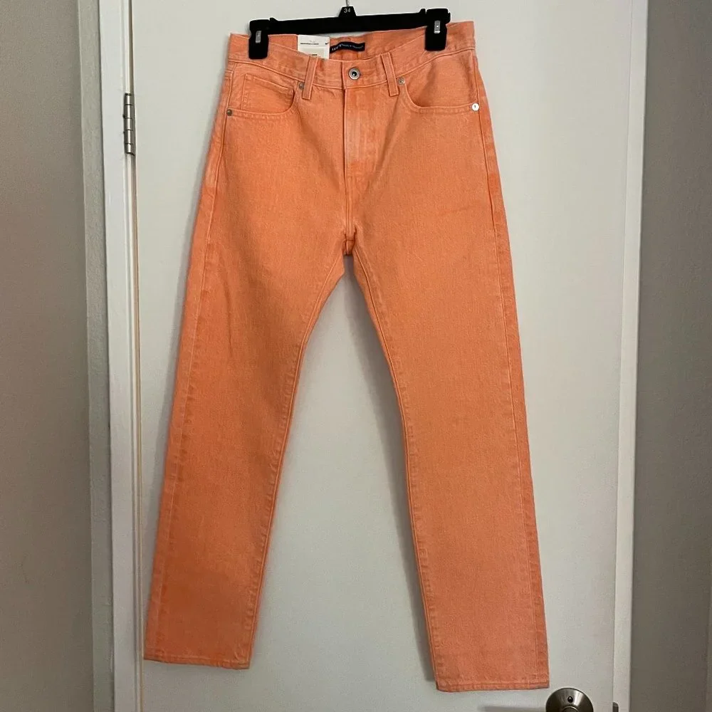 NWT Levi's Pipe Straight Jeans in Sherbet Orange - Picture 6 of 7